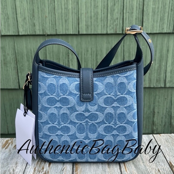 Coach Hadley Mini Denim Crossbody Bag Purse - Picture 3 of 11